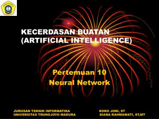 Pertemuan 10 Neural Network