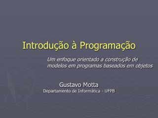 Introdução à Programação