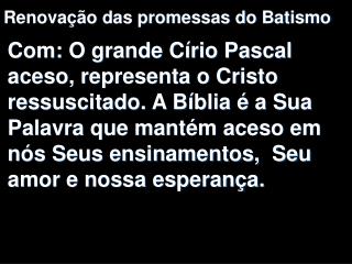 Renovação das promessas do Batismo