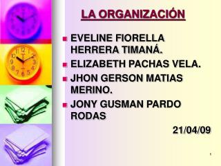 LA ORGANIZACIÓN
