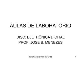 AULAS DE LABORATÓRIO