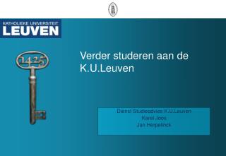 Verder studeren aan de K.U.Leuven