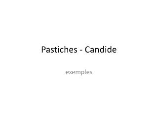 Pastiches - Candide