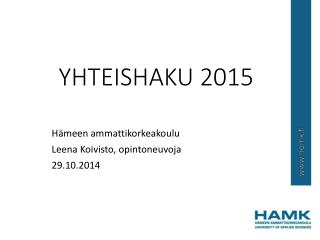 YHTEISHAKU 2015