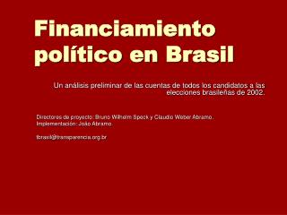 Financiamiento político en Bra s il