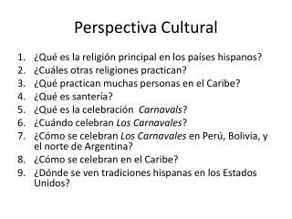 Perspectiva Cultural