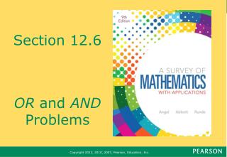 Section 12.6 OR and AND Problems