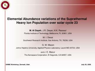 Elemental Abundance variations of the Suprathermal Heavy Ion Population over solar cycle 23