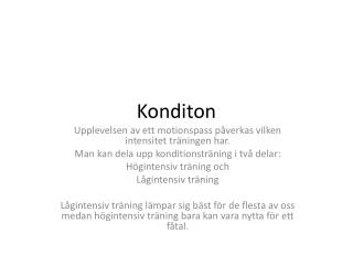 Konditon