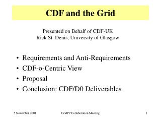 CDF and the Grid