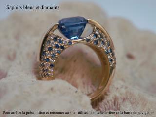 Saphirs bleus et diamants