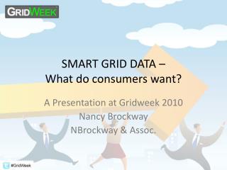 SMART GRID DATA – What do consumers want?