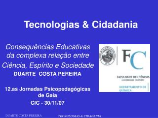 Tecnologias &amp; Cidadania