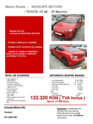 Masini Rulate - INCHCAPE MOTORS