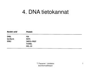 4. DNA tietokannat