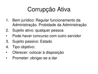 Corrupção Ativa