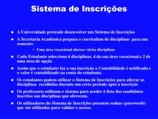 Sistema de Inscrições