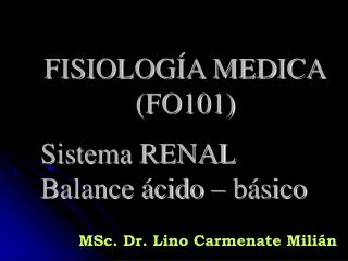 FISIOLOGÍA MEDICA (FO101)