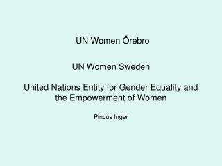 UN Women Örebro’s responsibilities