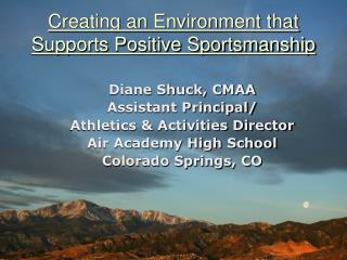 Creating an Environment that Supports Positive Sportsmanship