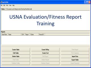 USNA Evaluation/Fitness Report Training