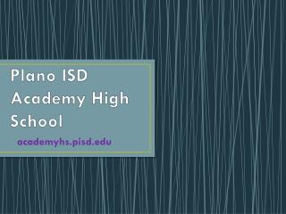Plano ISD Academy High School