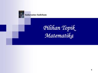 Pilihan Topik Matematika