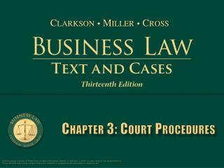 Chapter 3: Court Procedures