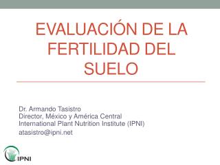 Evaluación de la fertilidad del suelo