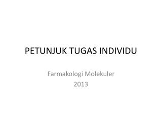 PETUNJUK TUGAS INDIVIDU