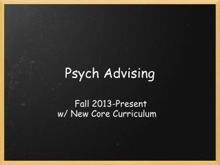 Psych Advising