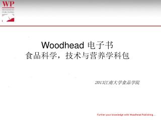 Further your knowledge with Woodhead Publishing...