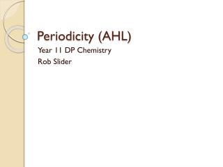 Periodicity (AHL)