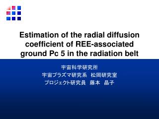 Estimation of the radial diffusion coefficient of REE-associated ground Pc 5 in the radiation belt