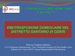 11° CONGRESSO CARD-HOME CARE E DISTRETTI