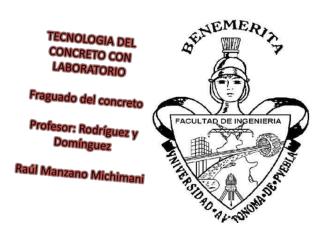 Fraguado del concreto