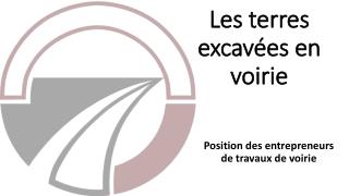 Les terres excavées en voirie