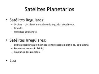 Satélites Planetários