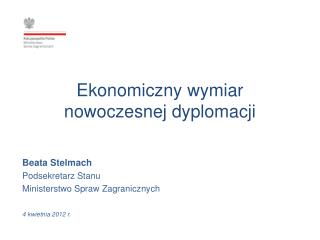 Ekonomiczny wymiar nowoczesnej dyplomacji