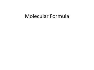 Molecular Formula