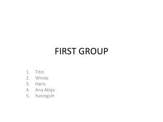 FIRST GROUP