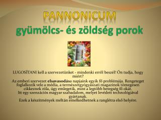 Pannonicum gyümölcs- és zöldség porok