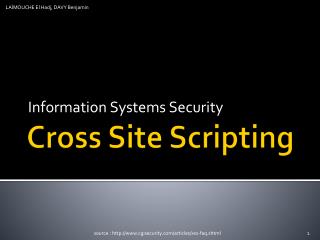 Cross Site Scripting