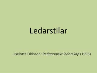 Ledarstilar