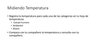 Midiendo Temperatura