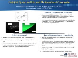 Colloidal Quantum Dots and Photosystem -I Composite