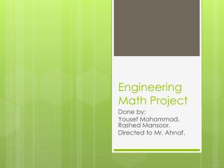 Engineering Math Project