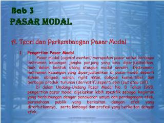 Pasar Modal