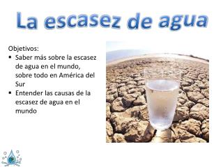 La escasez de agua