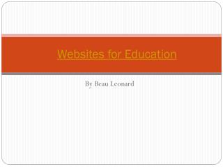 Websites for Education